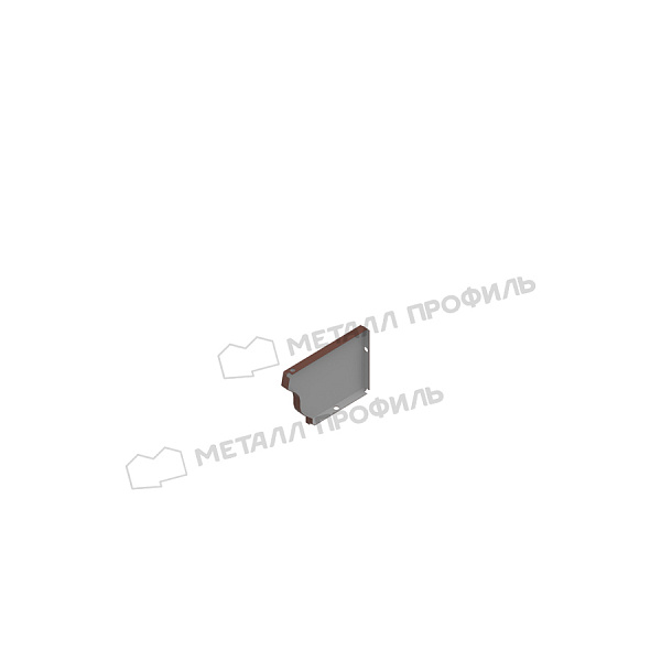 Заглушка желоба 120х86 левая (ПЭ-01-8017-0.5) ― заказать по умеренным ценам ― 95 ₽.