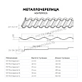 Металлочерепица МЕТАЛЛ ПРОФИЛЬ Монтерроса-M (PURMAN-20-7024-0.5)