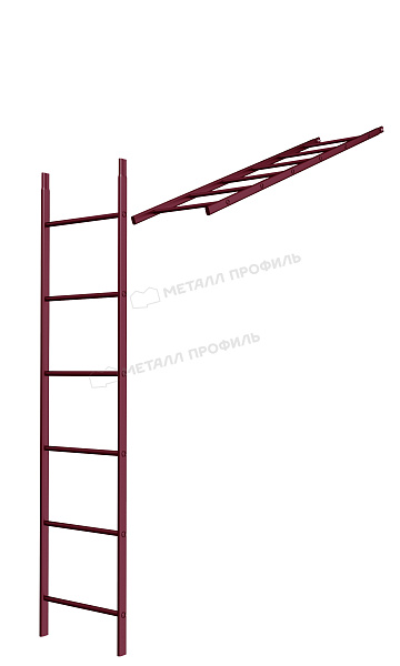 Лестница кровельная стеновая дл. 1860 мм без кронштейнов (3005) ― заказать недорого в нашем интернет-магазине.