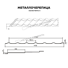 Металлочерепица МЕТАЛЛ ПРОФИЛЬ Ламонтерра-X NormanMP (ПЭ-01-7005-0.5)